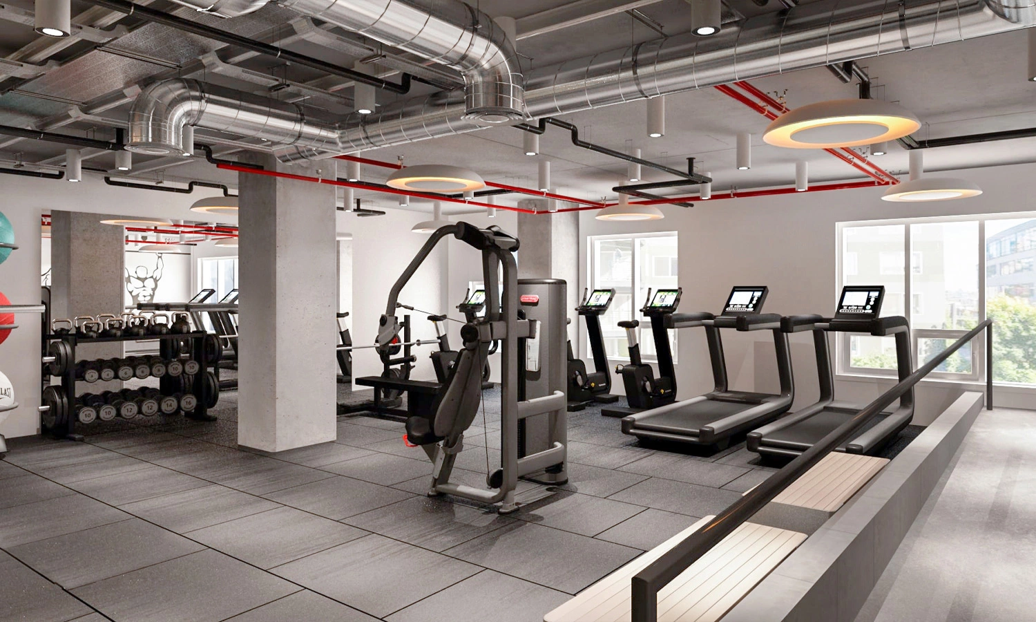 Power-packed gym interior design by Ariana Adireh