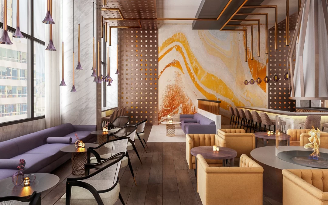 Luxury lounge interior by Ariana Adireh, Bellevue interior designer