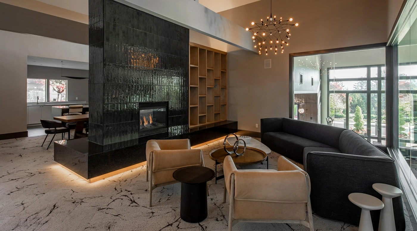 Beautifully designed living room showcasing a stylish and functional interior reflecting the client's unique personality.