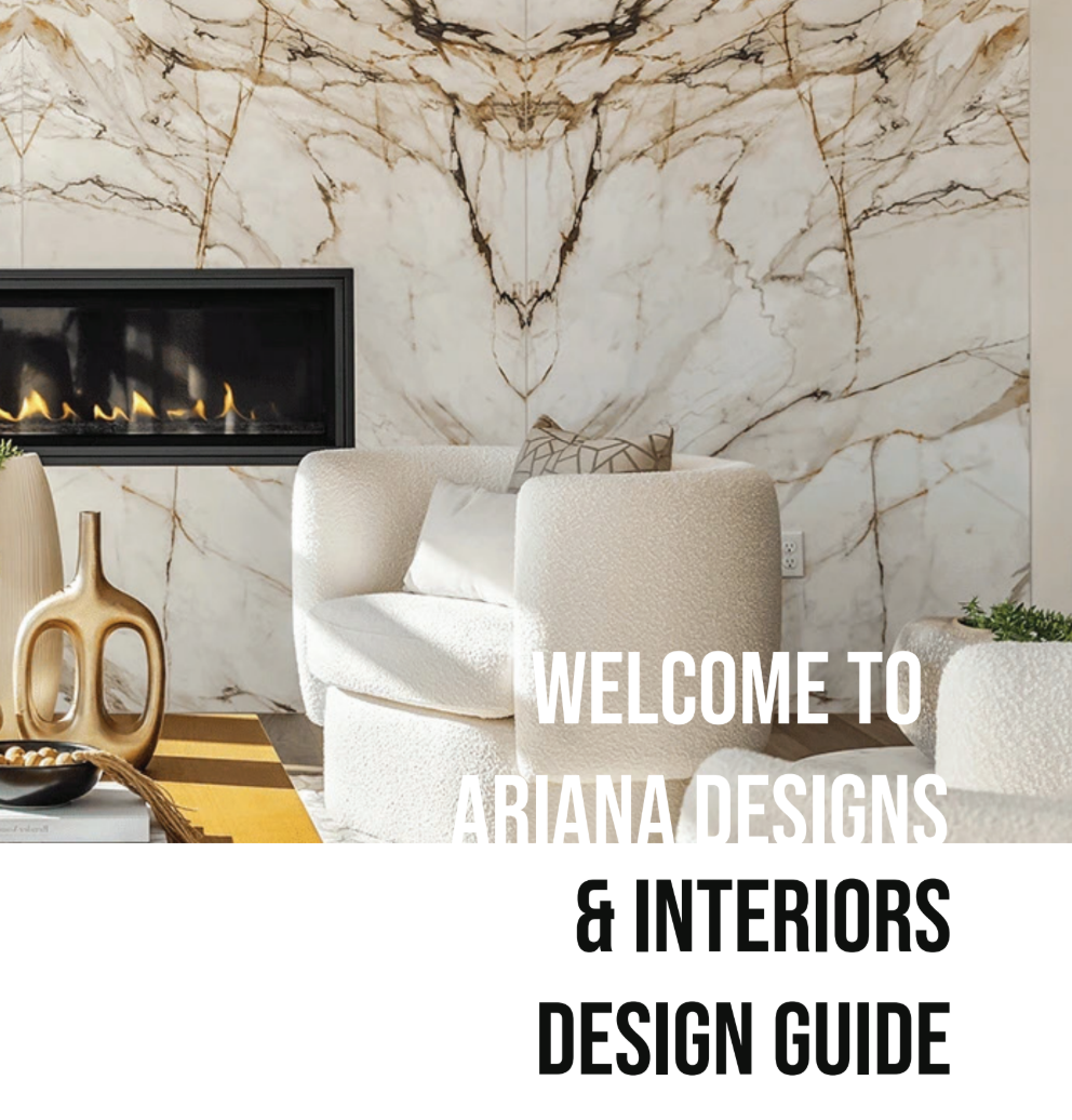 Modern luxury interior with elegant marble, cozy fireplace, and stylish seating for design inspiration.