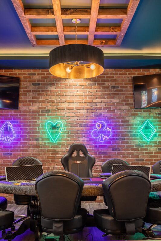 Suncadia Game Room Poker Table