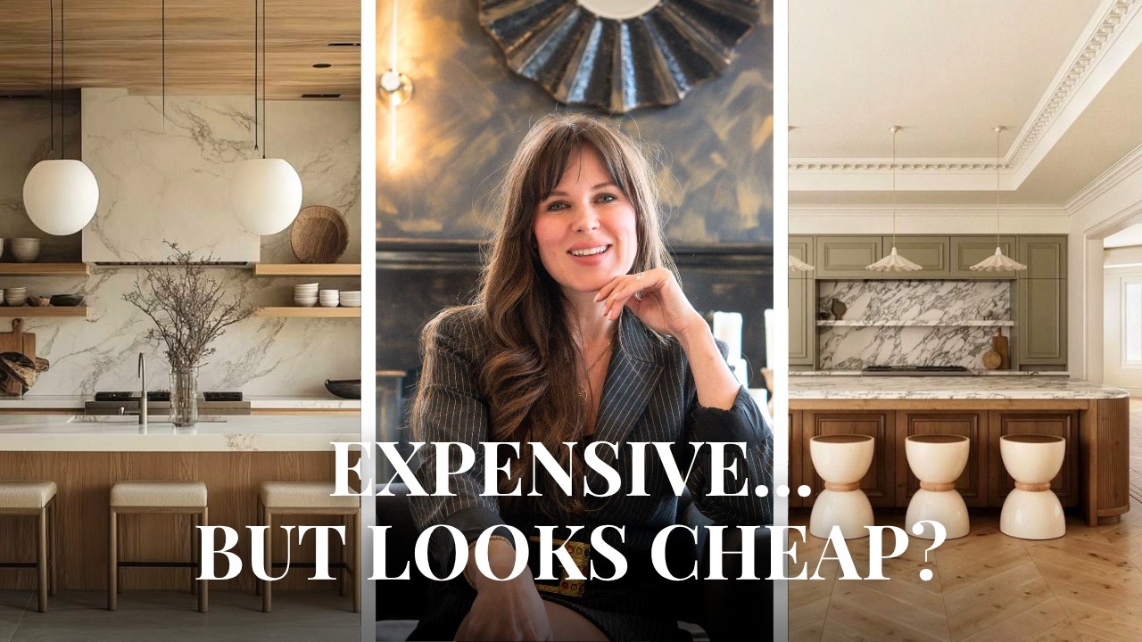 Interior designer Ariana Adireh Anderson shares 11 common kitchen design mistakes that make homes look cheap, from recessed lighting grids and faux marble overload to fluted paneling near cook zones.
